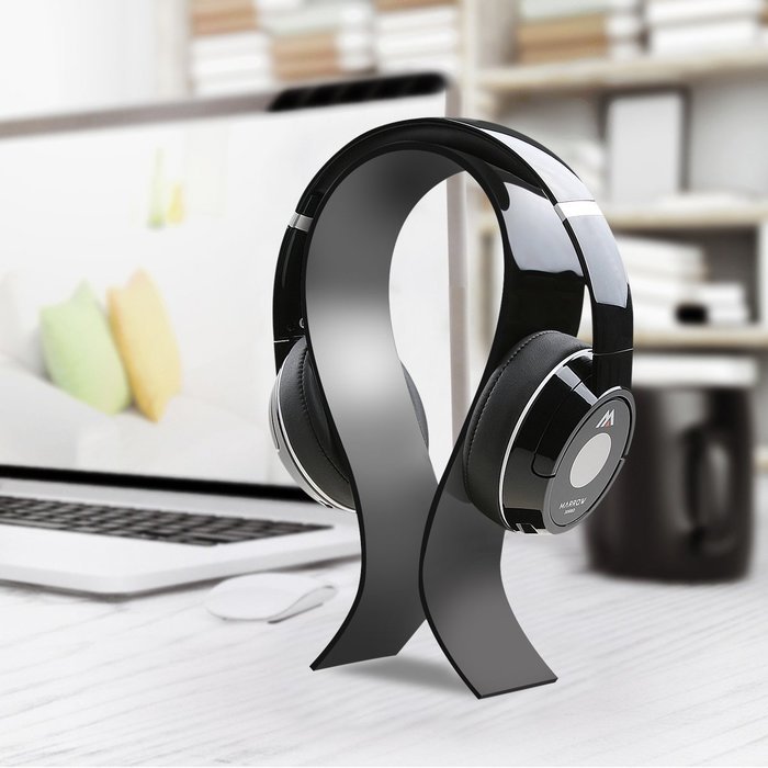 AmoVee Acrylic Headphone Stand - Black N5