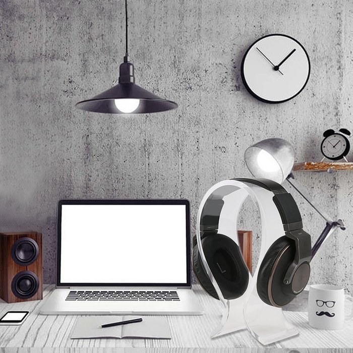 AmoVee Acrylic Headphone Stand - Black N13