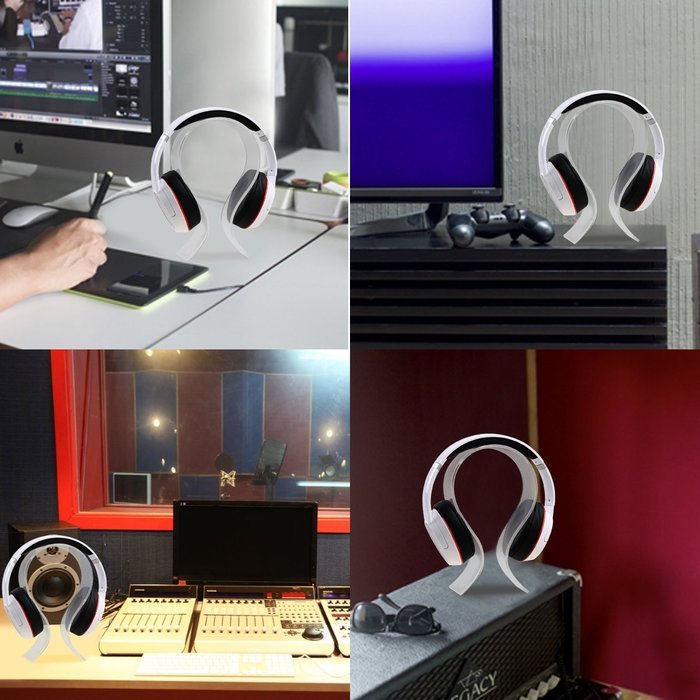 AmoVee Acrylic Headphone Stand - Black N20