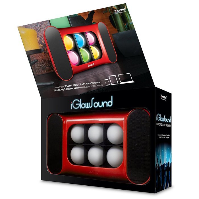 iSound iGlowSound Dancing Light Speaker (Red) N2