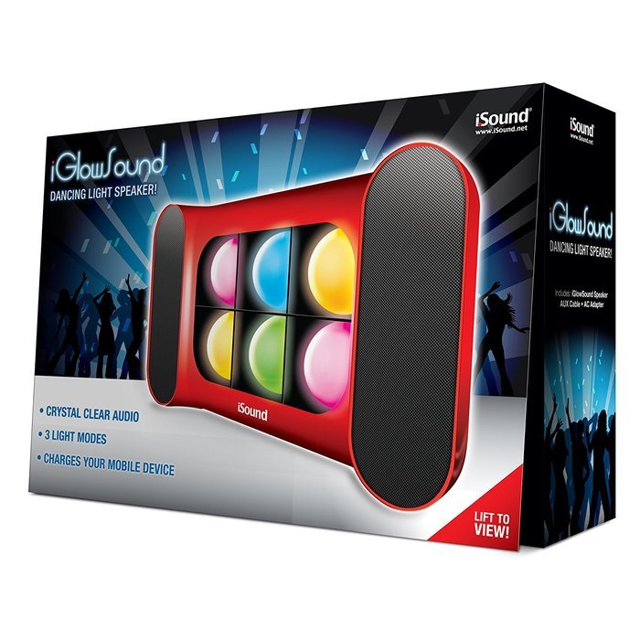 iSound iGlowSound Dancing Light Speaker (Red) N3