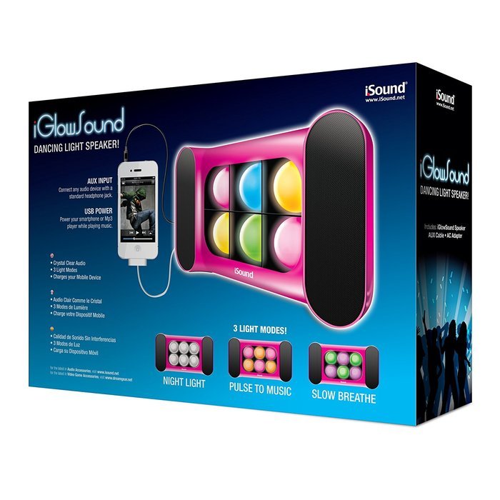 iSound iGlowSound Dancing Light Speaker (Red) N21