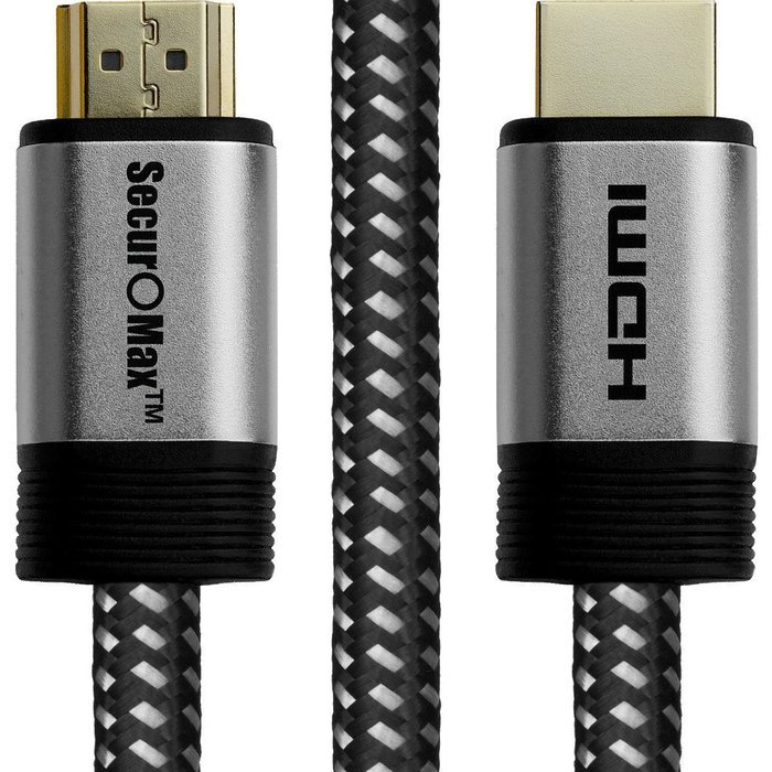 HDMI Cable 6ft - HDMI 2.0 (4K) Ready - 28AWG Braided Cord - High Speed 18Gbps - Gold Plated Connectors - Ethernet...