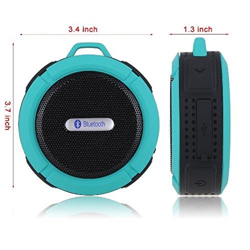 J-deal&reg; Wireless Bluetooth 3.0 Waterproof Outdoor / Shower Speaker, with 5w Speaker/suction Cup/mic/hands-free... N7