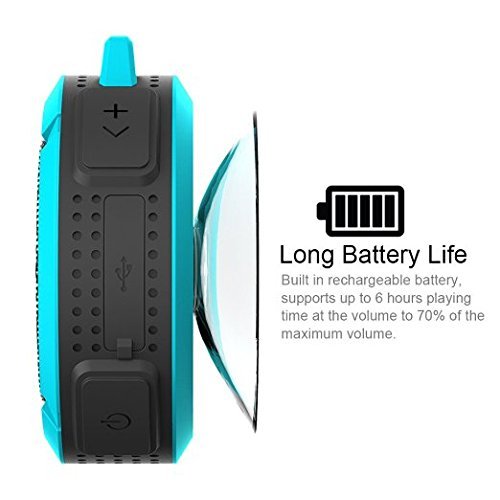 J-deal&reg; Wireless Bluetooth 3.0 Waterproof Outdoor / Shower Speaker, with 5w Speaker/suction Cup/mic/hands-free... N10