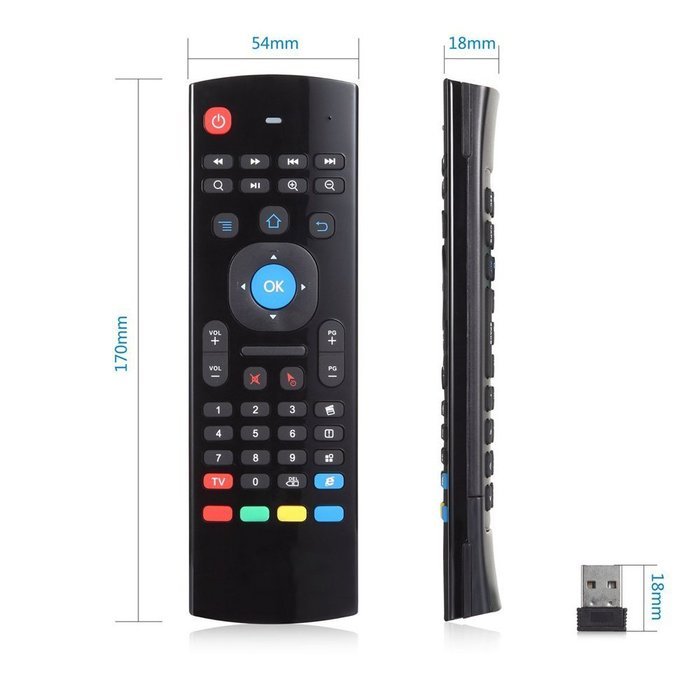 CEStore 2.4G Mini Wireless Keyboard Mouse Mic & Infrared Remote Control Multifunctional Air Control[3-Gyro + 3... N2