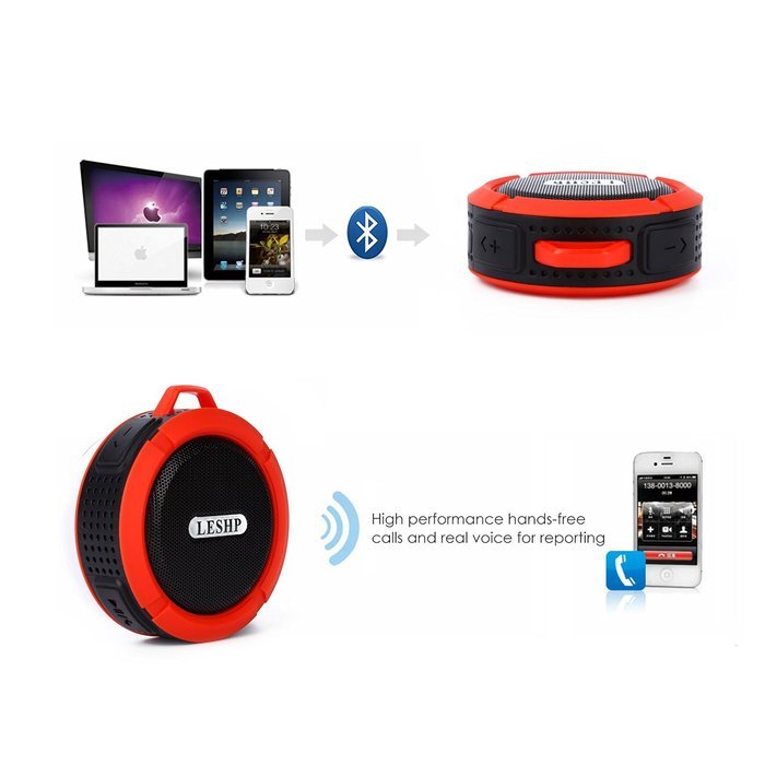 Waterproof Bluetooth Speaker LESHP Pocket Mini Speaker C6 Waterproof Portable Wireless Bluetooth Speaker with... N3