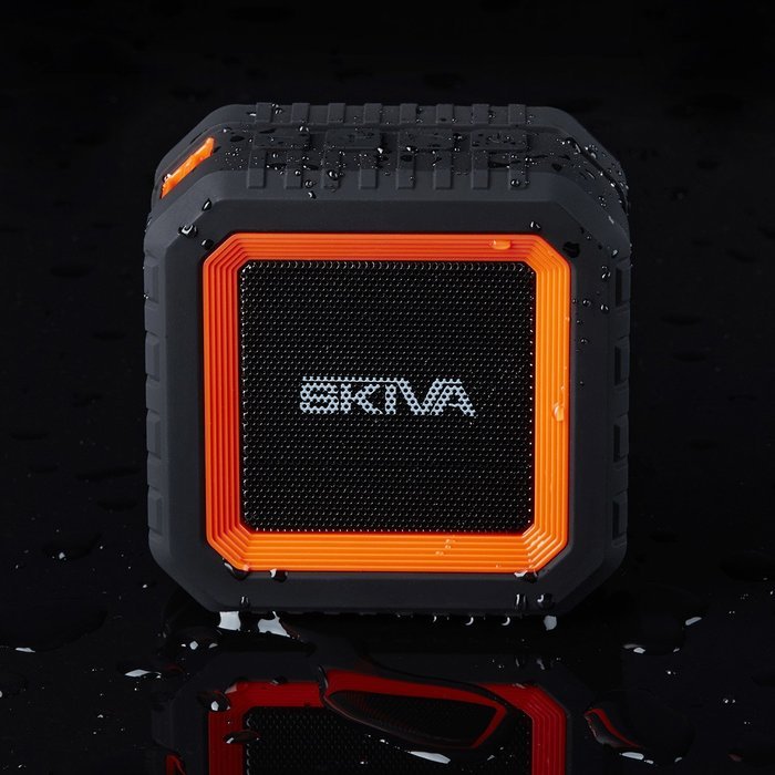 Skiva SoundCube Waterproof Bluetooth Speaker with 12 Hours Playtime (Portable / Wireless / Microphone / 2200mAH...