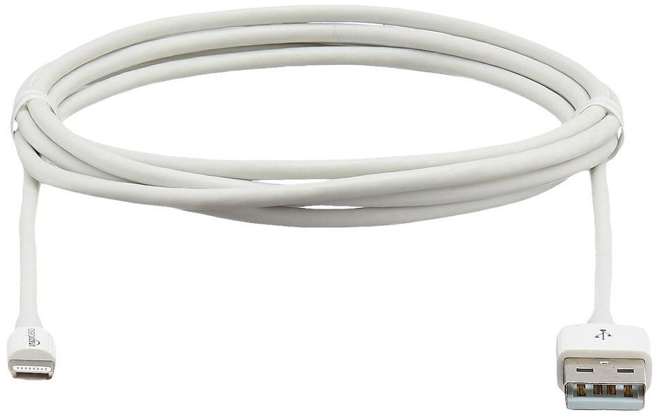 AmazonBasics Apple Certified Lightning to USB Cable - 6 Feet (1.8 Meters) - White N6