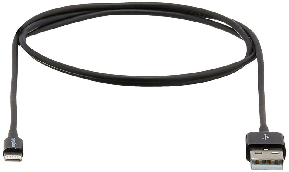 AmazonBasics Apple Certified Lightning to USB Cable - 6 Feet (1.8 Meters) - White N14
