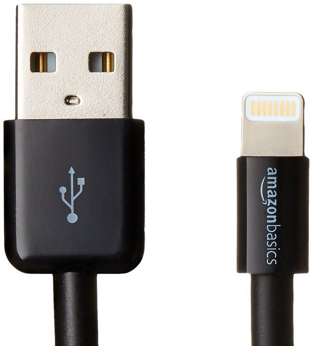 AmazonBasics Apple Certified Lightning to USB Cable - 6 Feet (1.8 Meters) - White N15
