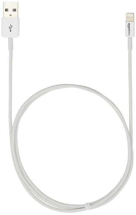 AmazonBasics Apple Certified Lightning to USB Cable - 6 Feet (1.8 Meters) - White N27