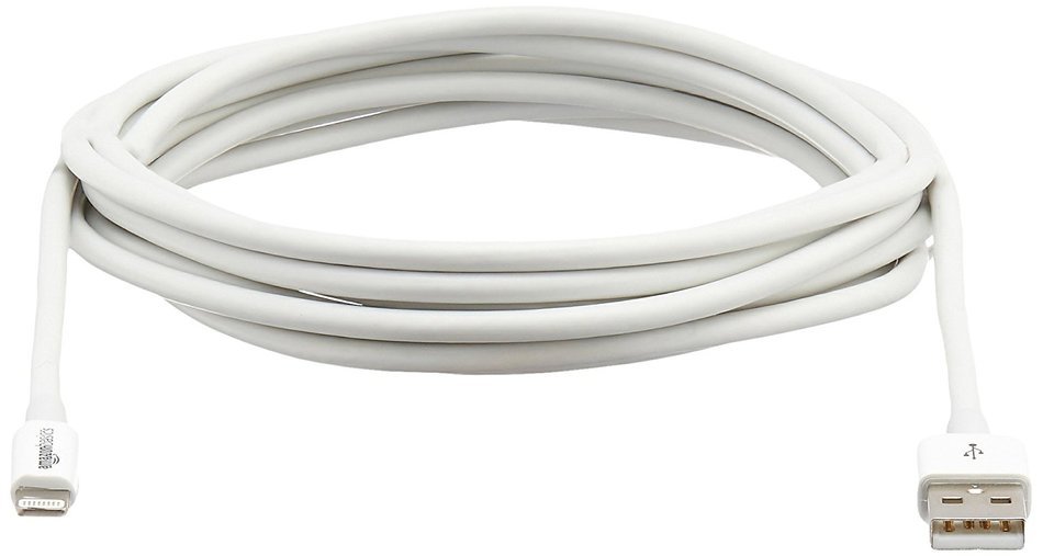AmazonBasics Apple Certified Lightning to USB Cable - 6 Feet (1.8 Meters) - White N33