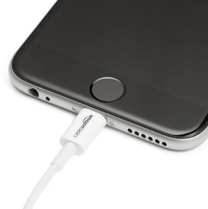 AmazonBasics Apple Certified Lightning to USB Cable - 6 Feet (1.8 Meters) - White N35