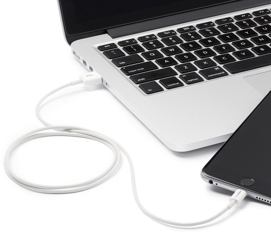 AmazonBasics Apple Certified Lightning to USB Cable - 6 Feet (1.8 Meters) - White N36