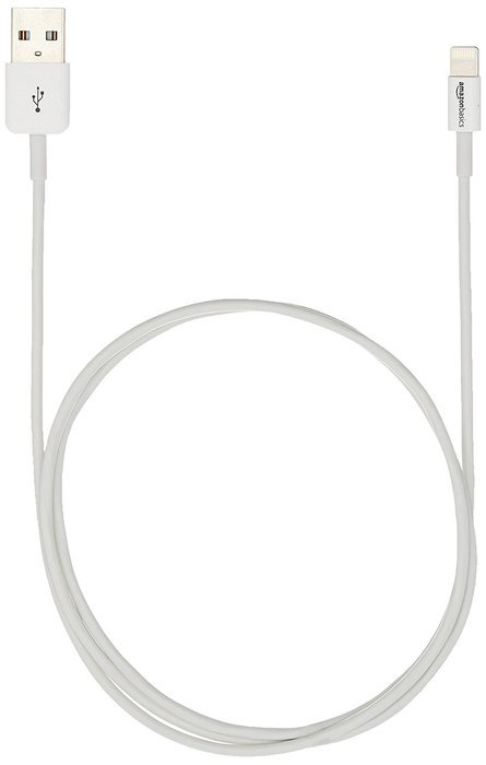 AmazonBasics Apple Certified Lightning to USB Cable - 6 Feet (1.8 Meters) - White N38