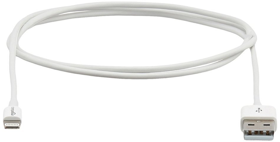 AmazonBasics Apple Certified Lightning to USB Cable - 6 Feet (1.8 Meters) - White N39