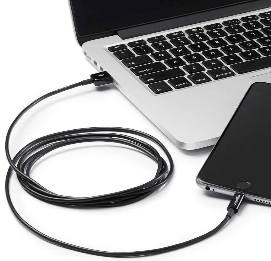 AmazonBasics Apple Certified Lightning to USB Cable - 6 Feet (1.8 Meters) - White N41