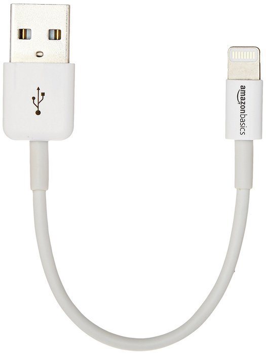 AmazonBasics Apple Certified Lightning to USB Cable - 6 Feet (1.8 Meters) - White N48