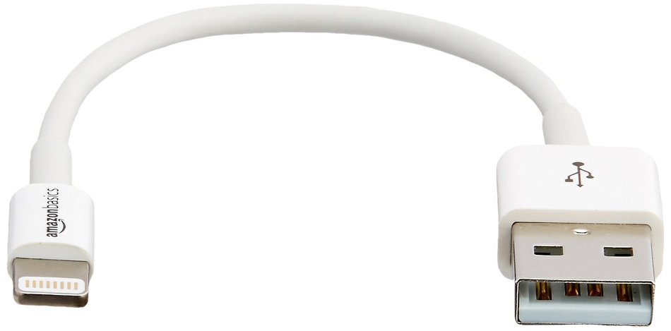 AmazonBasics Apple Certified Lightning to USB Cable - 6 Feet (1.8 Meters) - White N49