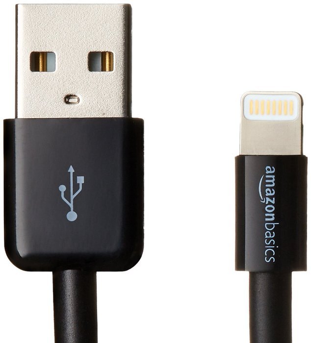 AmazonBasics Apple Certified Lightning to USB Cable - 6 Feet (1.8 Meters) - White N55