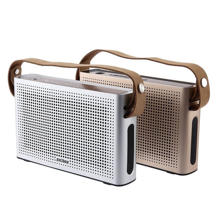 PINSHOW Ultra-portable Bluetooth 4.0 Speaker with Microphone and Aux Function, Hifi Speaker with 10W Enhanced... N8