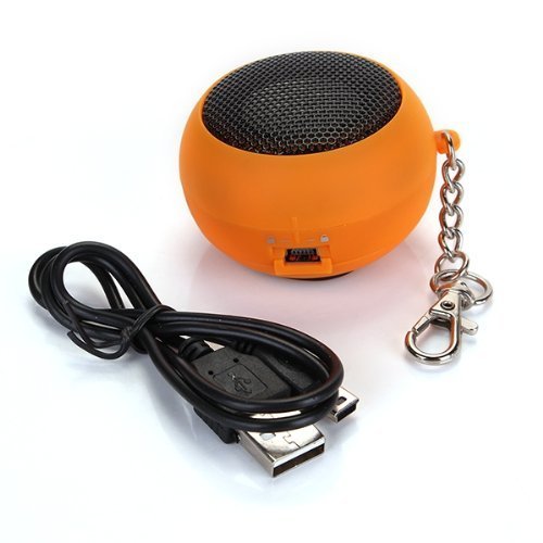 SODIAL(R) DK-601 Mini Capsule Speaker Rechargeable for MP3 Mobile Cell Phone Orange