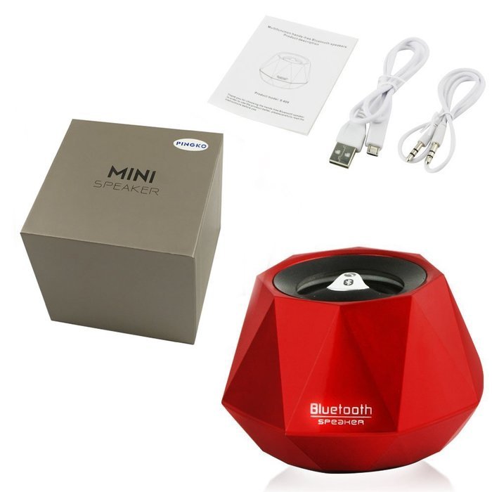 PINGKO Mini Portable High-end Stereo Diamond Bluetooth Speaker with Built-in Microphone for Hands-Free Phone Call... N6