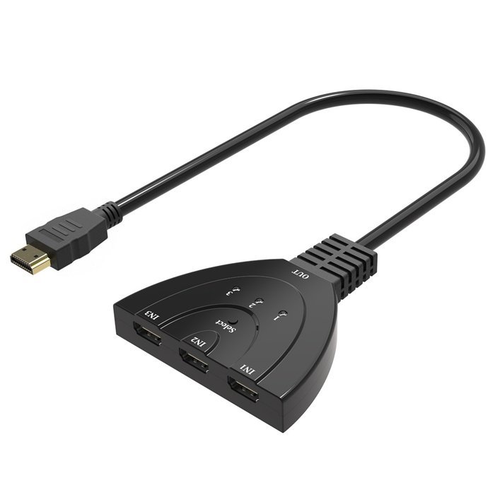 HDMI Splitter, HDMI Switch - Badalink Premium Quality 3 Port HDMI Switcher 3x1 Auto Switch N7