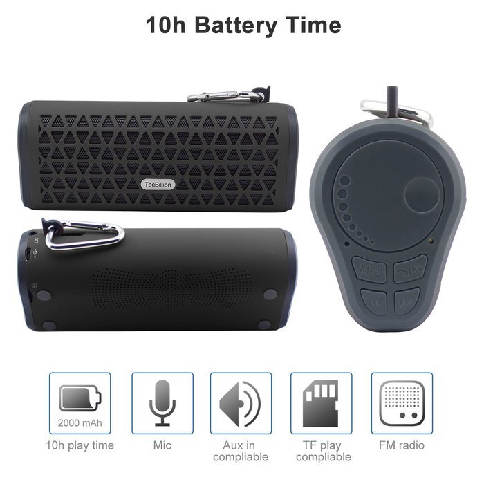 TecBillion Arc-triangle Bluetooth 3.0 Portable Wireless Speaker, with 2 Loudspeaker, Total 6W Output Power with... N4