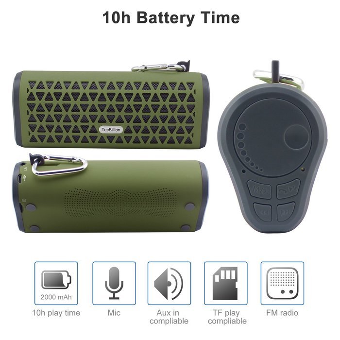 TecBillion Arc-triangle Bluetooth 3.0 Portable Wireless Speaker, with 2 Loudspeaker, Total 6W Output Power with... N23