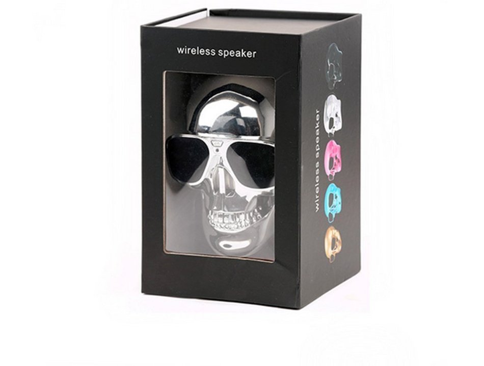 Generic Skull Head Shape Portable Wireless Bluetooth Speaker for Desktop PC/Laptop Notebook/Mobile Phone/MP3/MP4... N8