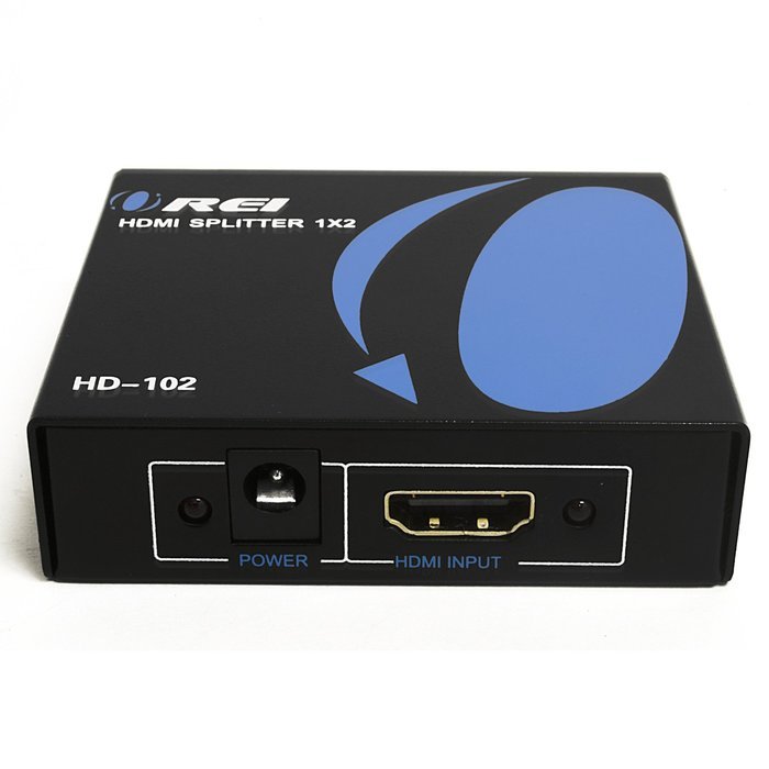 OREI HD-102 1x2 1 Port HDMI Powered Splitter Ver 1.3 Certified for Full HD 1080P & 3D Support (One Input To Two...