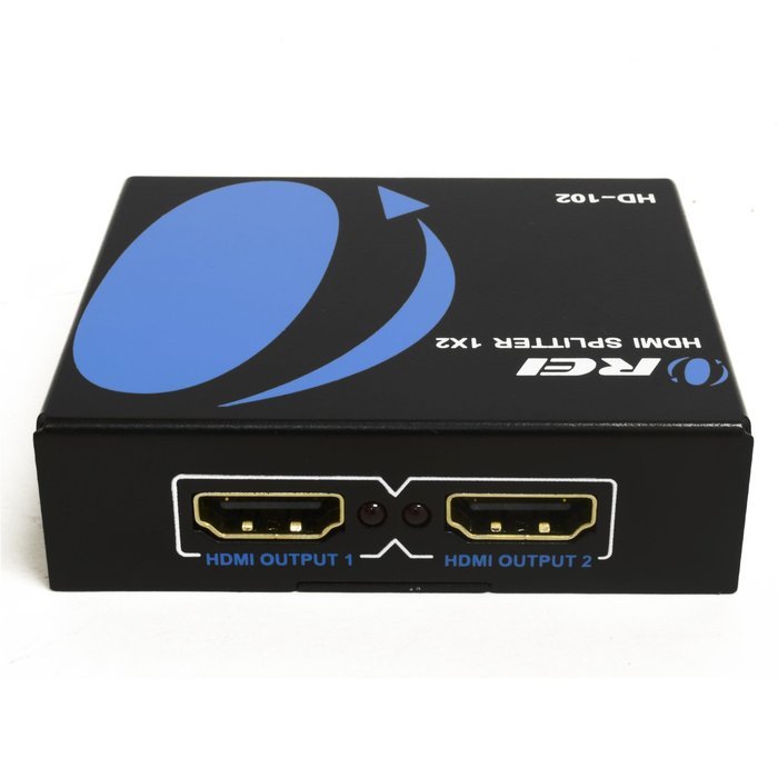OREI HD-102 1x2 1 Port HDMI Powered Splitter Ver 1.3 Certified for Full HD 1080P & 3D Support (One Input To Two... N2