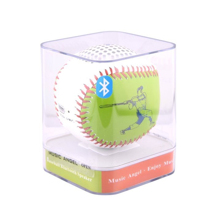 Flesser&reg; Leather Cover Baseball Shaped Hand-Stitching Wireless Bluetooth Baseball Rechargeable Speakers Hand-free... N5