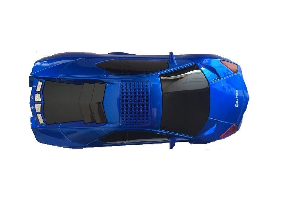 Bluetooth Wireless Portable Blue Lamborghini Shape Car Mini Music Speaker Support Tf Card, Usb, Fm Radio Function... N7