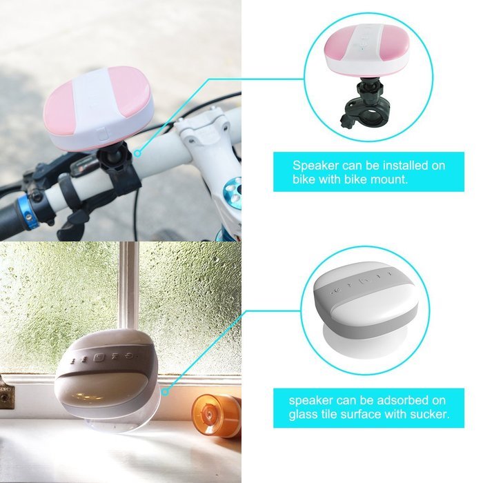 Miomix MX-10 Bike Speaker Bluetooth 3.0 Wireless Audio Waterproof with Holder for Shower Riding Camping iPhone... N2