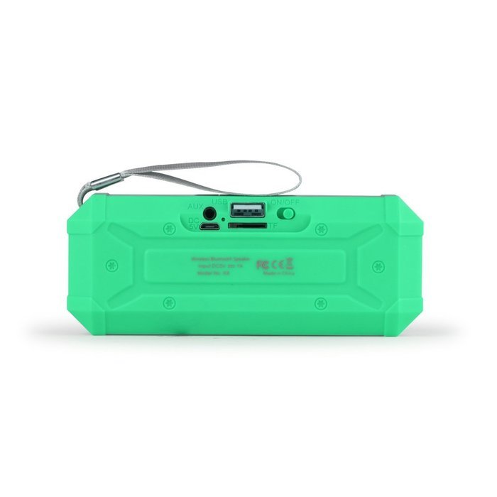 WESDAR Bluetooth 4.0 Speaker with microphone with Mic, 3.5mm Aux, FM Function, Micro SD Card Support Green , K6-G N4