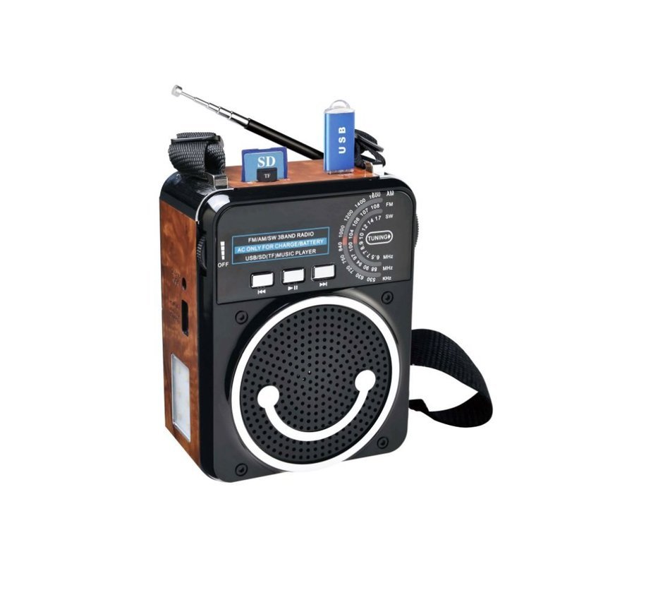 Supersonic SC-1391 Portable PA System w/3 Band/Flashlight/USB/SD In/Headset Mic - WOOD