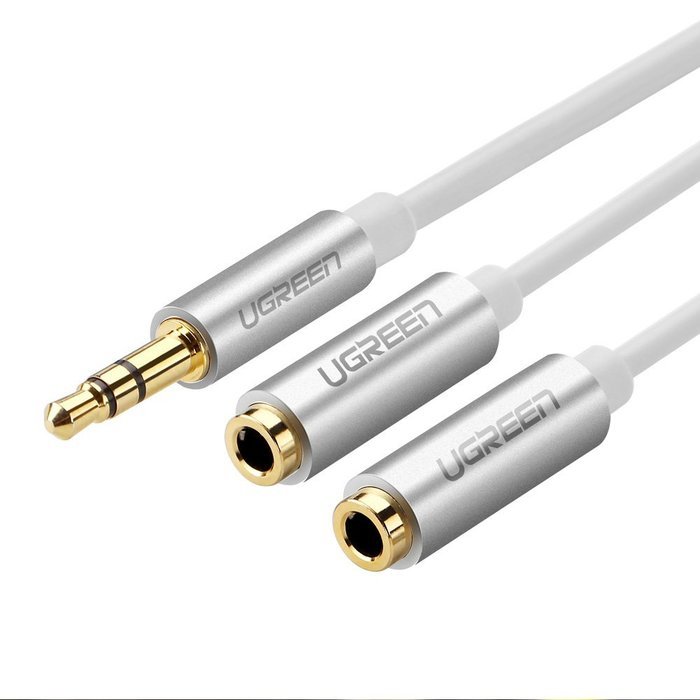 Ugreen 3.5mm Audio Stereo Y Splitter Cable 3.5mm Male to 2 Port 3.5mm Female for Earphone and Headset Splitter... N8