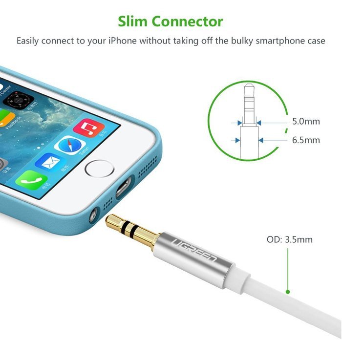 Ugreen 3.5mm Audio Stereo Y Splitter Cable 3.5mm Male to 2 Port 3.5mm Female for Earphone and Headset Splitter... N15