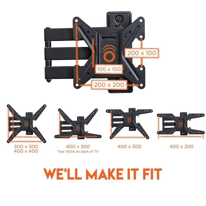 ECHOGEAR Full Motion Articulating TV Wall Mount Bracket for most 26-50in TVs - Features 20" of Extension 15&ordm; of... N7