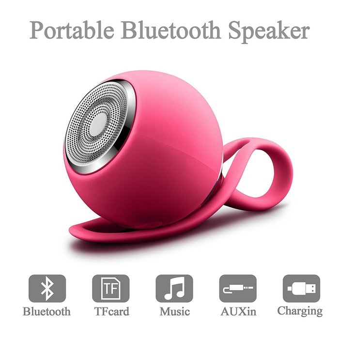 GizmoVine Bluetooth Speaker Wireless Portable Multicolor Audio Fashion Design Ultra Clear Sound Powerful Pink N9