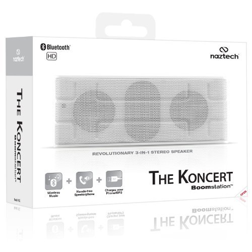 Naztech 12255 N52 Koncert Bluetooth Speaker - Retail Packaging - White N5