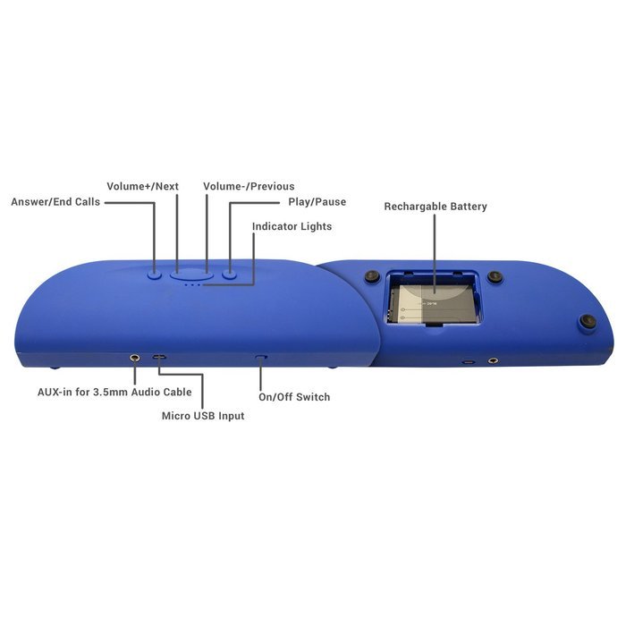 Aduro BeeBop Portable Wireless Bluetooth Speaker with Built in Speakerphone (Purple) N4