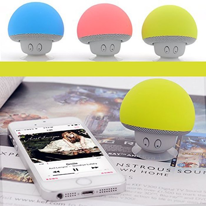 Loveboat Mini Cute Mushroom Portable Bluetooth V3.0 Wireless Stereo Speaker Hands Free Speakerphone (Blue) N13