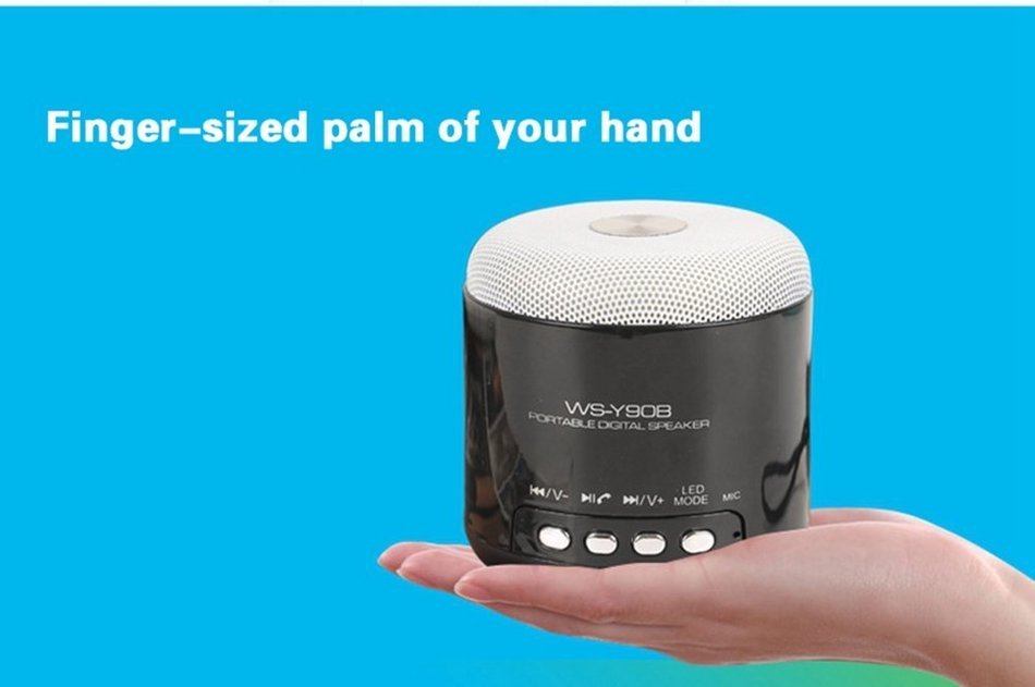 LED Bluetooth Speaker Portable Mini LED Wireless Bluetooth Speaker Stereo Sound Box with TF-Card Slot for iPhone... N4