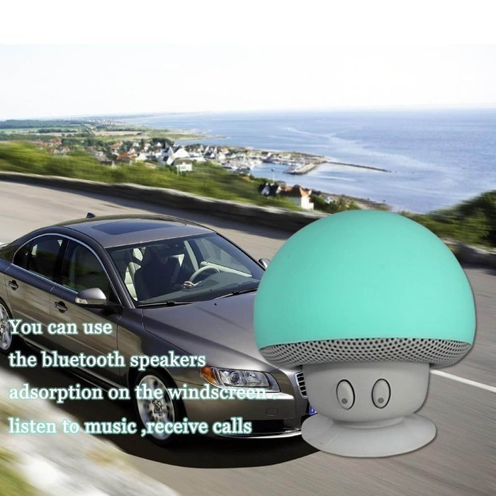Loveboat Mini Cute Mushroom Portable Bluetooth V3.0 Wireless Stereo Speaker Hands Free Speakerphone (Blue) N27