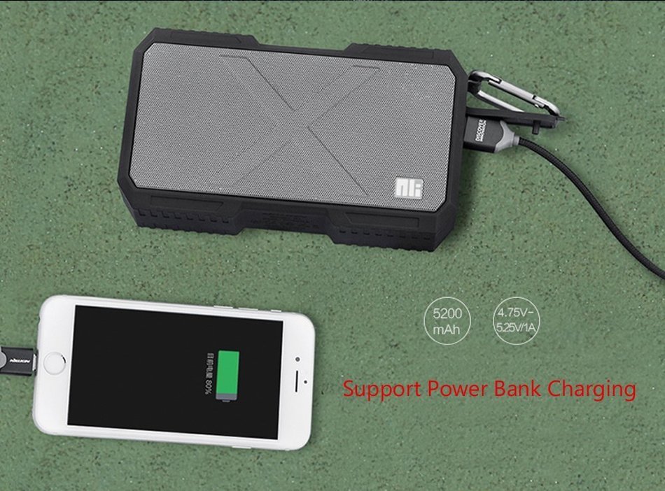 Tomplus Portable Outdoor Wireless Bluetooth CSR 4.0 Waterproof IPX 4 Sport Speaker + Support 5200mah Power Bank... N3