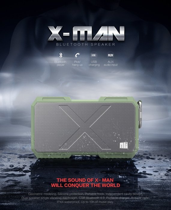 Tomplus Portable Outdoor Wireless Bluetooth CSR 4.0 Waterproof IPX 4 Sport Speaker + Support 5200mah Power Bank... N12